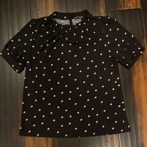 Black Polka Dot Women's Top by Adrianna Papell